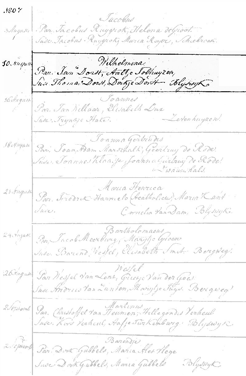 18070810 dp RK-Bergschenhoek Wilhelmina dv J Dorst - A Tolhuizen